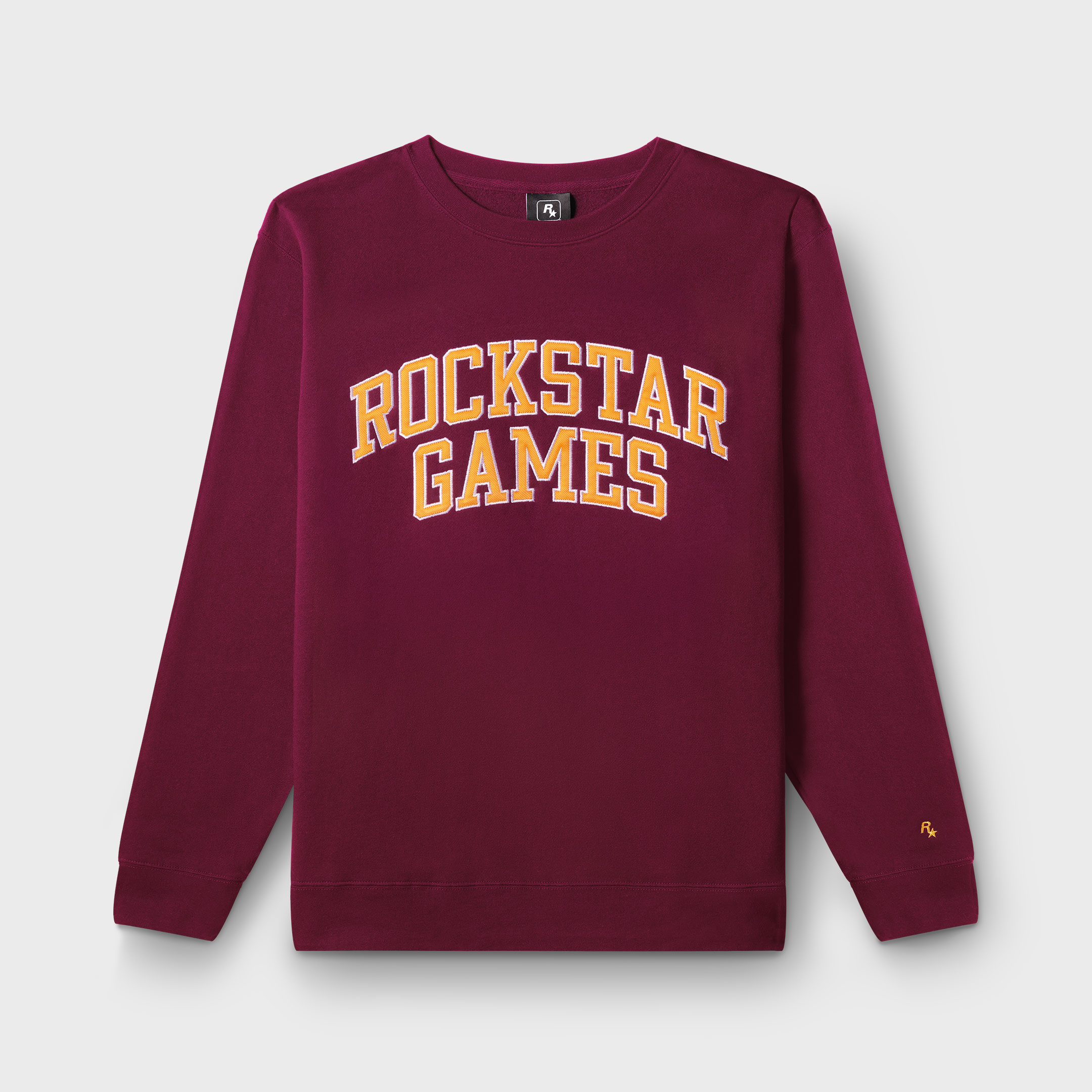 Maroon Rockstar Games Varsity Crewneck