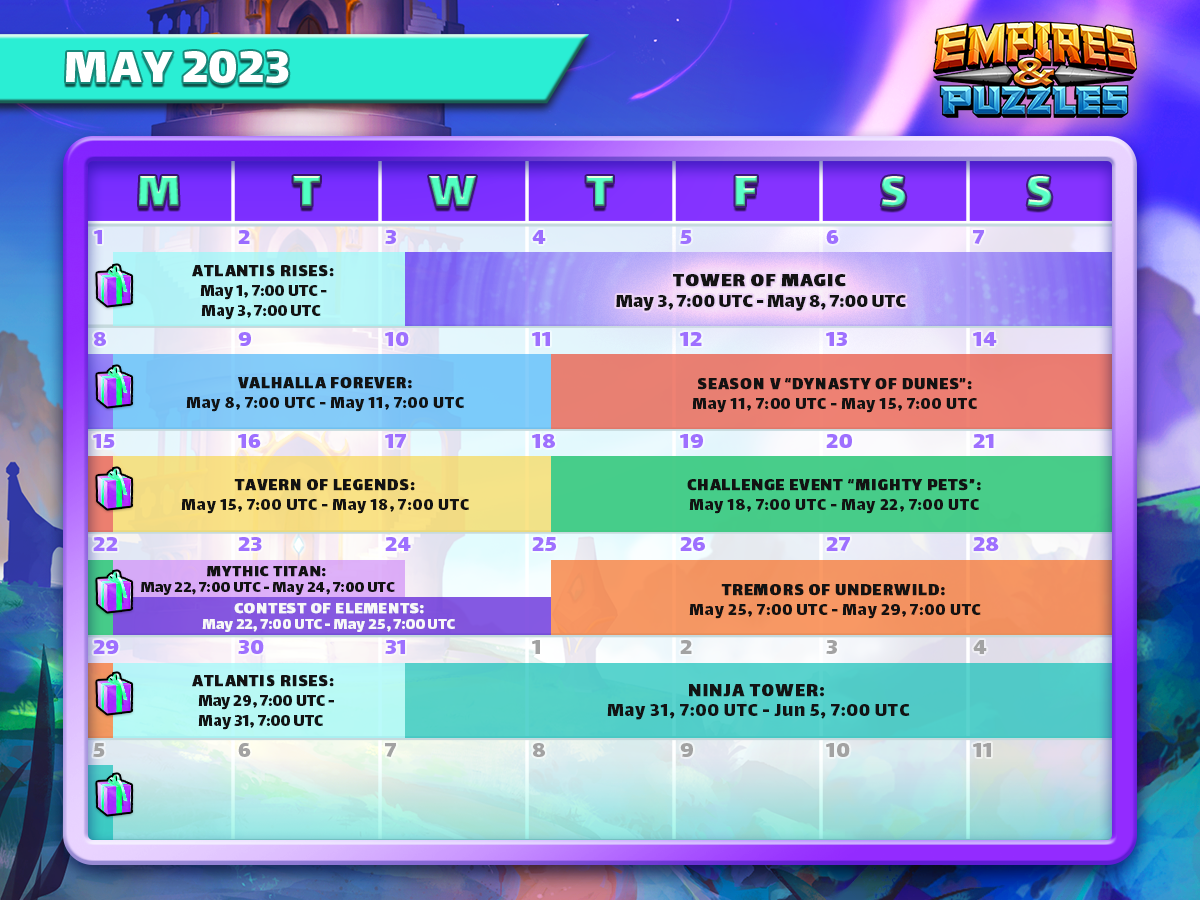 2023 Monthly Event Calendar 05 May