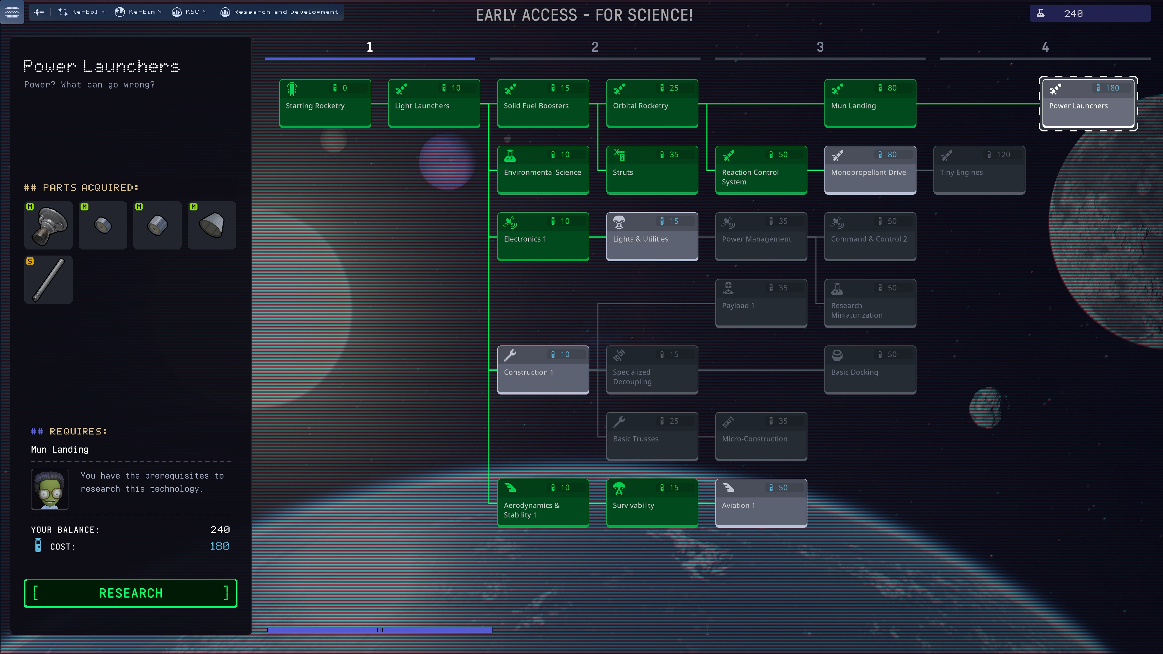 For Science Release Tech Tree