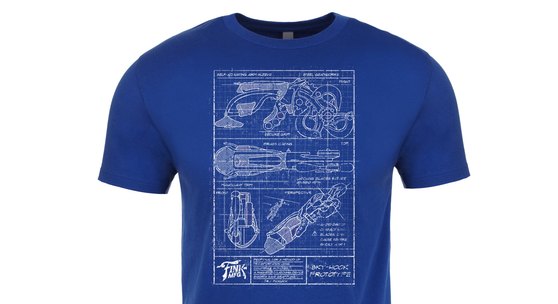 Sky Hook Blueprint T-Shirt | Ghost Story Games Store