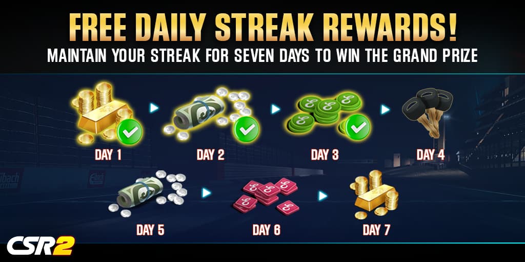 CSR2 Webstore Daily Streak
