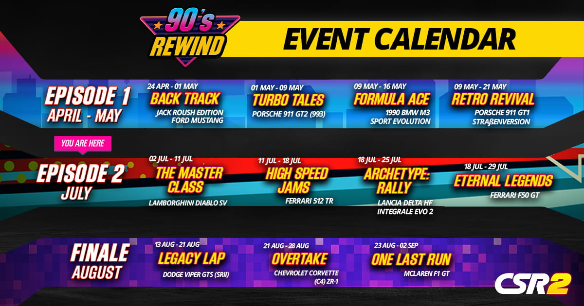 90s REWIND Event Calendar