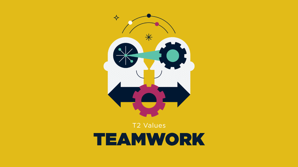 Title text outlining Take-two's value of Teamwork
