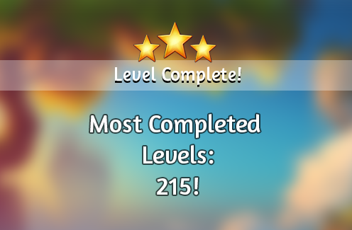 most completed levels