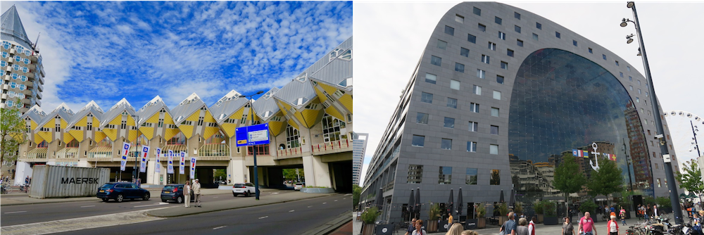 ロッテルダムの近代的な建物たち