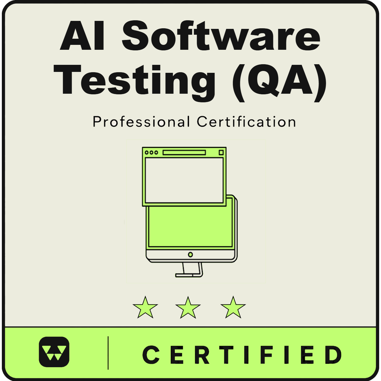 AI Software Testing Certification Badge