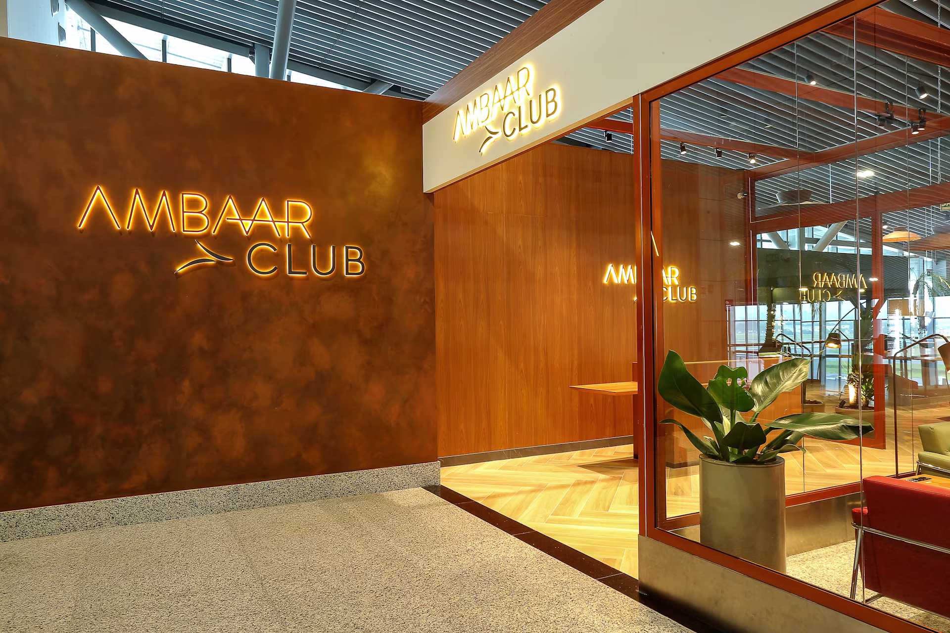 Ambaar Club lounge entrance at Viracopos International Airport
