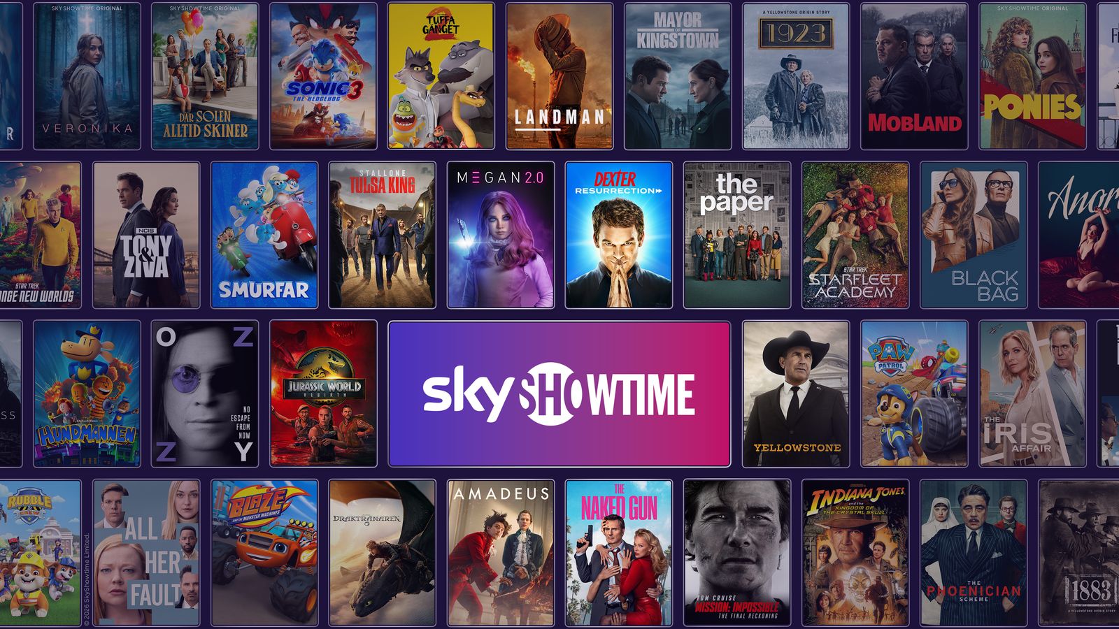 Titlar som ingår i SkyShowtime