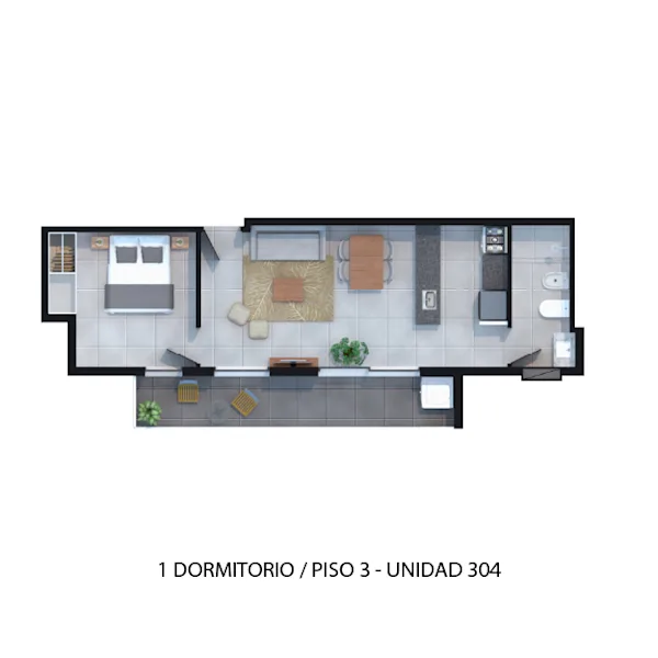 Plano 1 Dormitorio de Rubicón