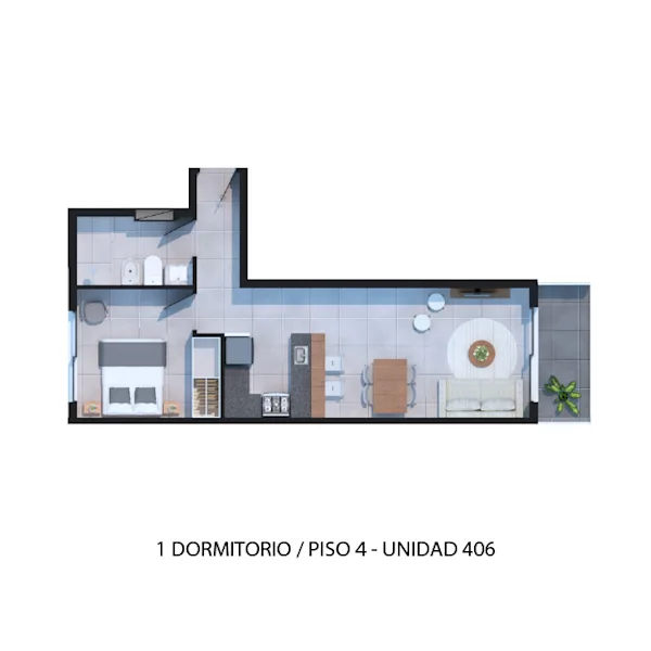Plano 1 Dormitorio de Rubicón