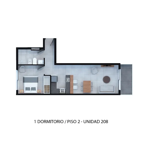 Plano 1 Dormitorio de Rubicón