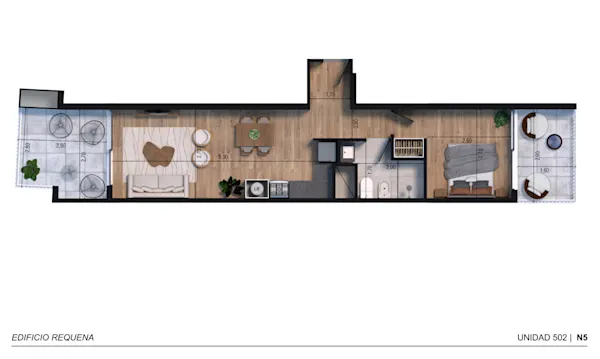 Plano 1 Dormitorio de Edificio Arcadia II