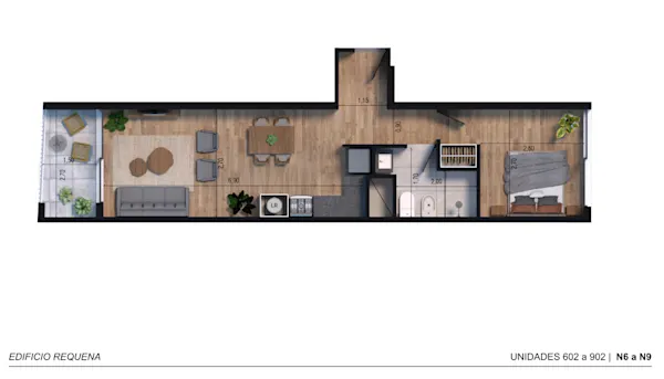 Plano 1 Dormitorio de Edificio Arcadia II