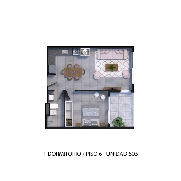 Plano 1 Dormitorio de Arcadia II