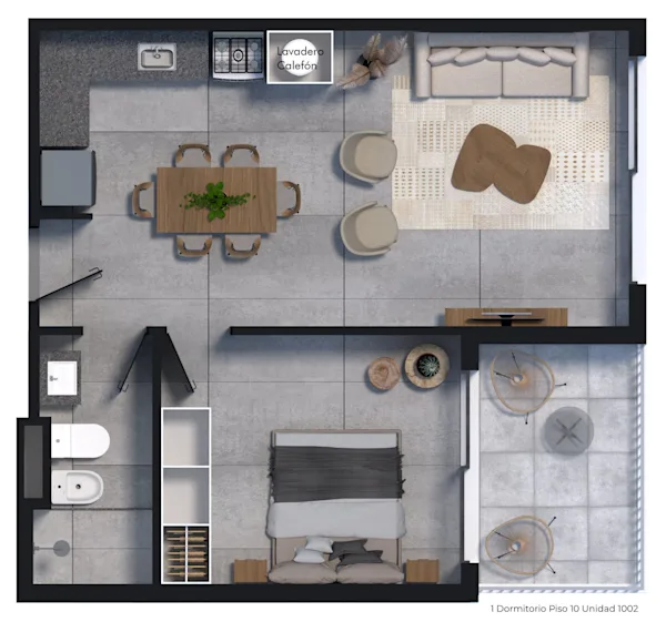 Plano 1 Dormitorio de Edificio Arcadia II