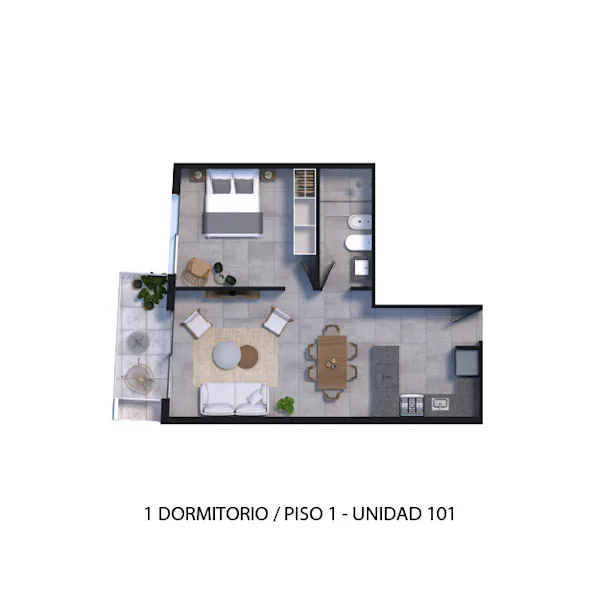 Plano 1 Dormitorio de Arcadia II