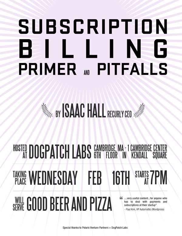 Subscription Billing Primer and Pitfalls by Isaac Hall banner