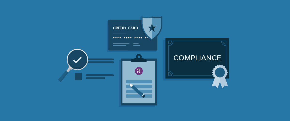 Recurly compliance banner showing diploma and credit card security