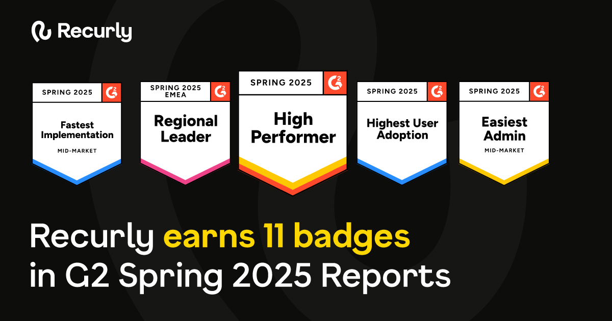 Recurly Wins Big in G2 Spring 2025 Reports
