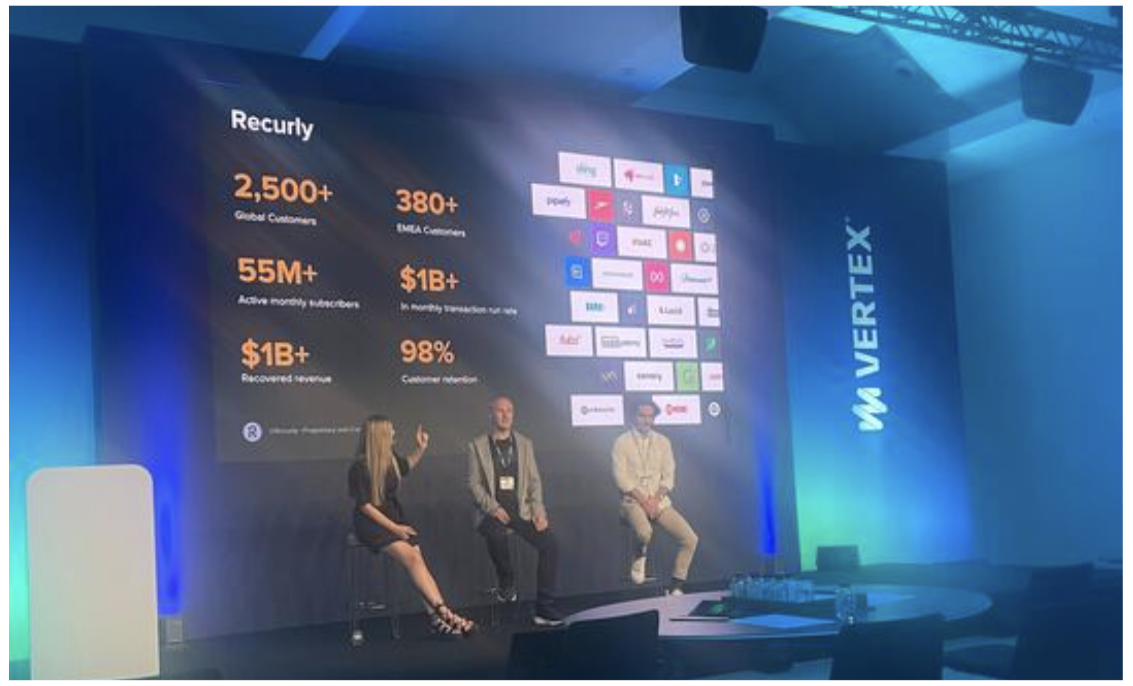 Images from the Recurly team at Vertex Exchange Europe 2023.