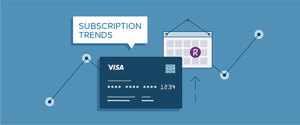 Subscription Trends banner showing a credit card and a Recurly calendar