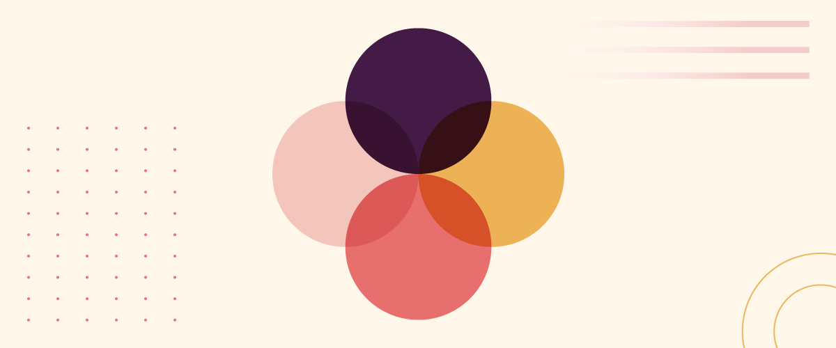 Four colored circles graphic