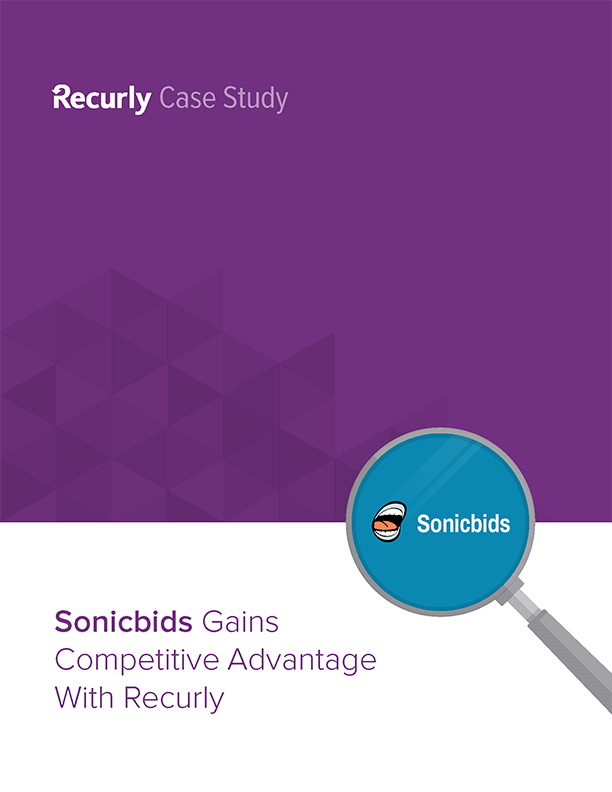 Sonicbids Gains Competitive Advantage with Recurly case study cover graphic