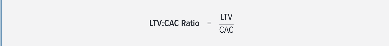 LTV:CAC Ratio formula