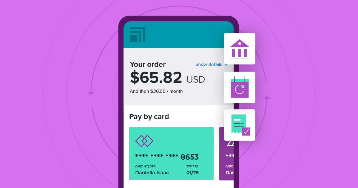 Image showing the checkout process for a subscription order.