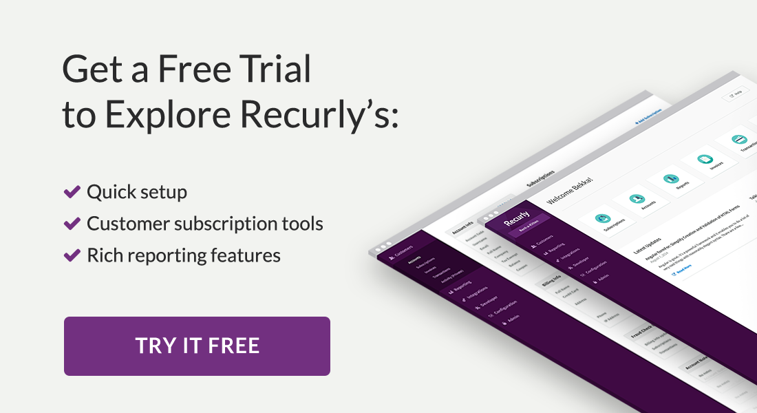 Get a Free Trial to Explore Recurly banner