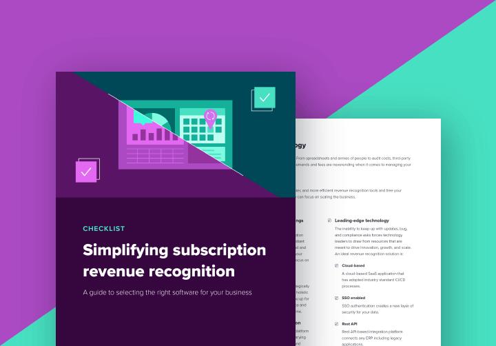 Subscription revenue recognition checklist resource tile image