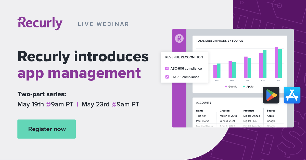 Recurly introduces app management registration CTA image