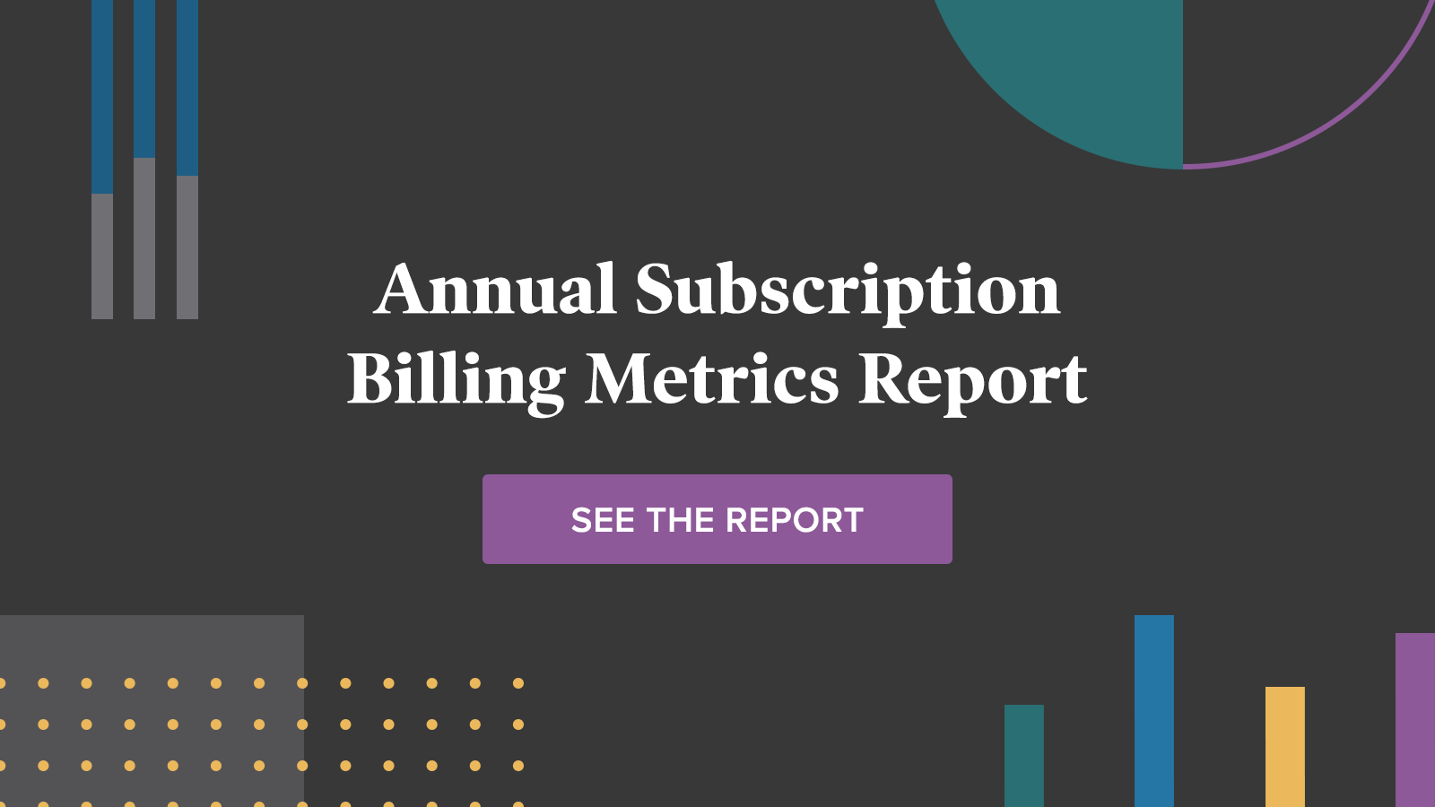Annual Subscription Billing Metrics Report cover graphic on dark background