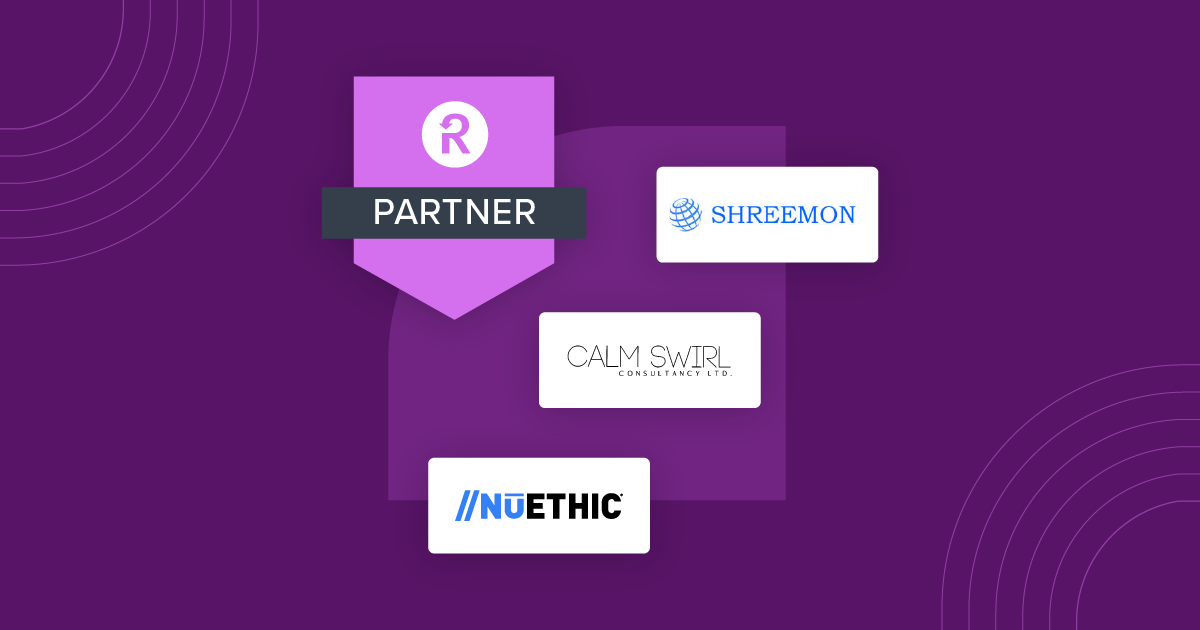 Image showing Recurly Certified Partners program, Calm Swirl Consultancy, Shreemon, and NuEthic logos.