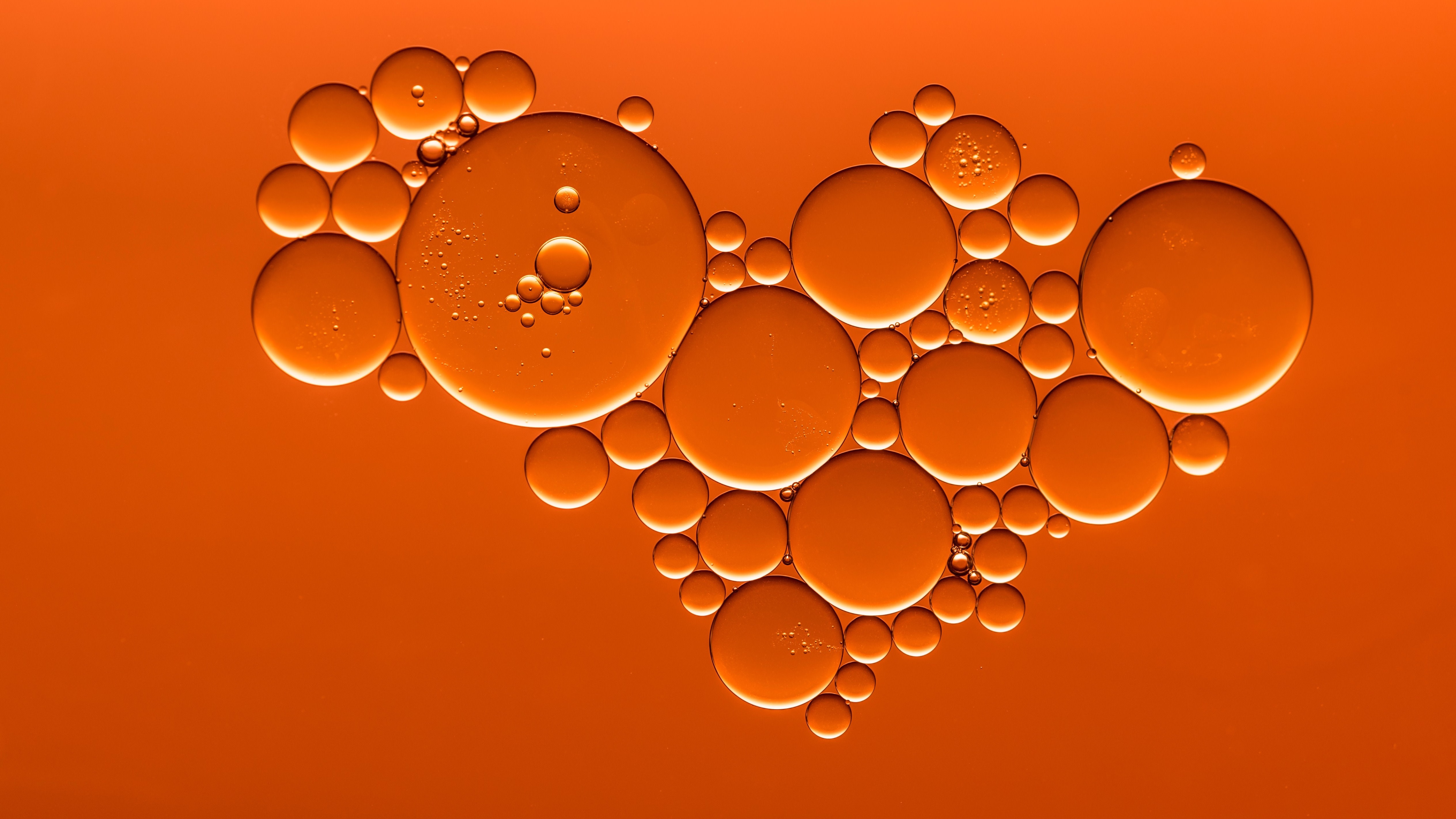 Dark orange bubbles