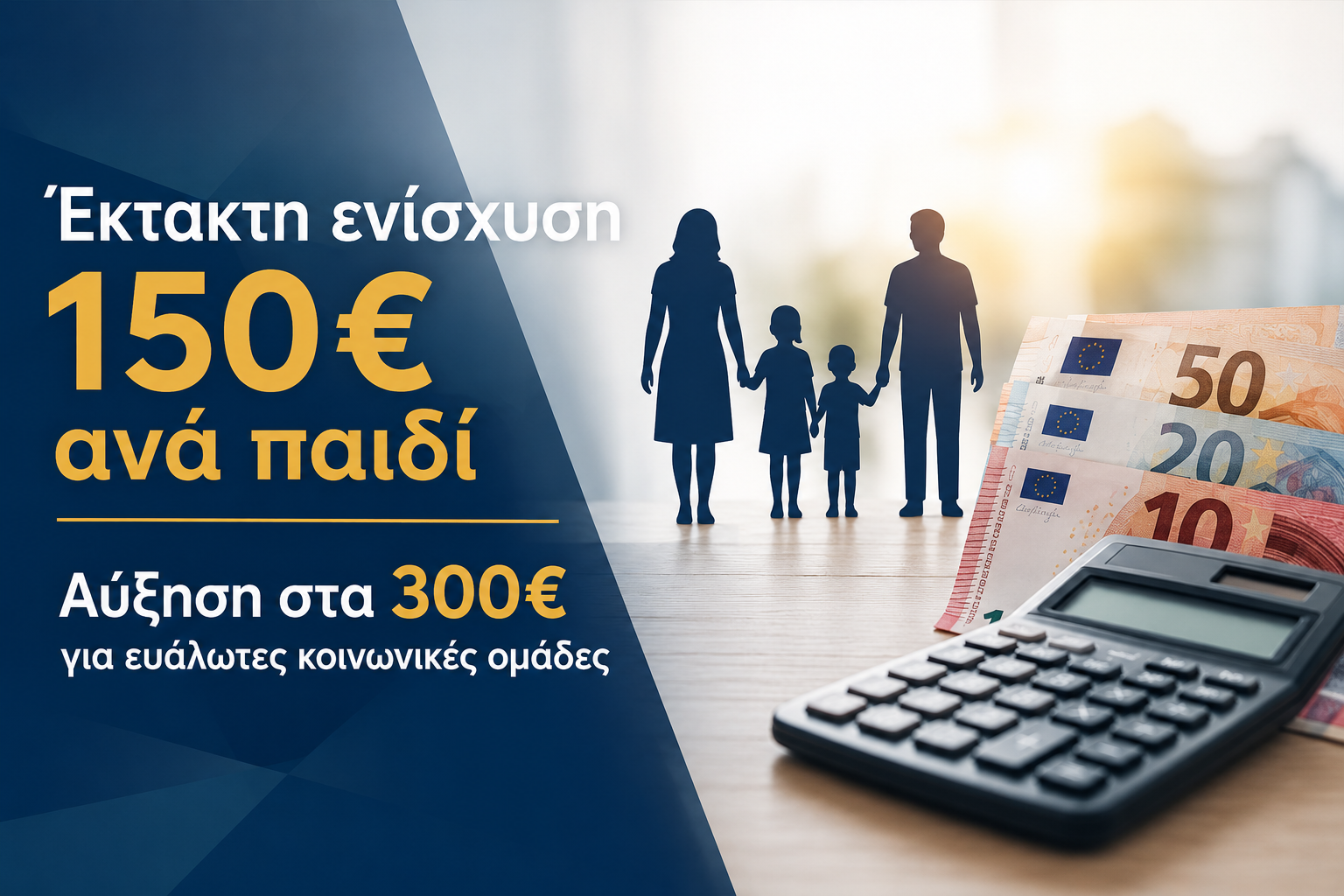 Έκτακτη ενίσχυση 150€ ανά παιδί και αύξηση στα 300€ για ευάλωτες κοινωνικές ομάδες: Τι προβλέπεται