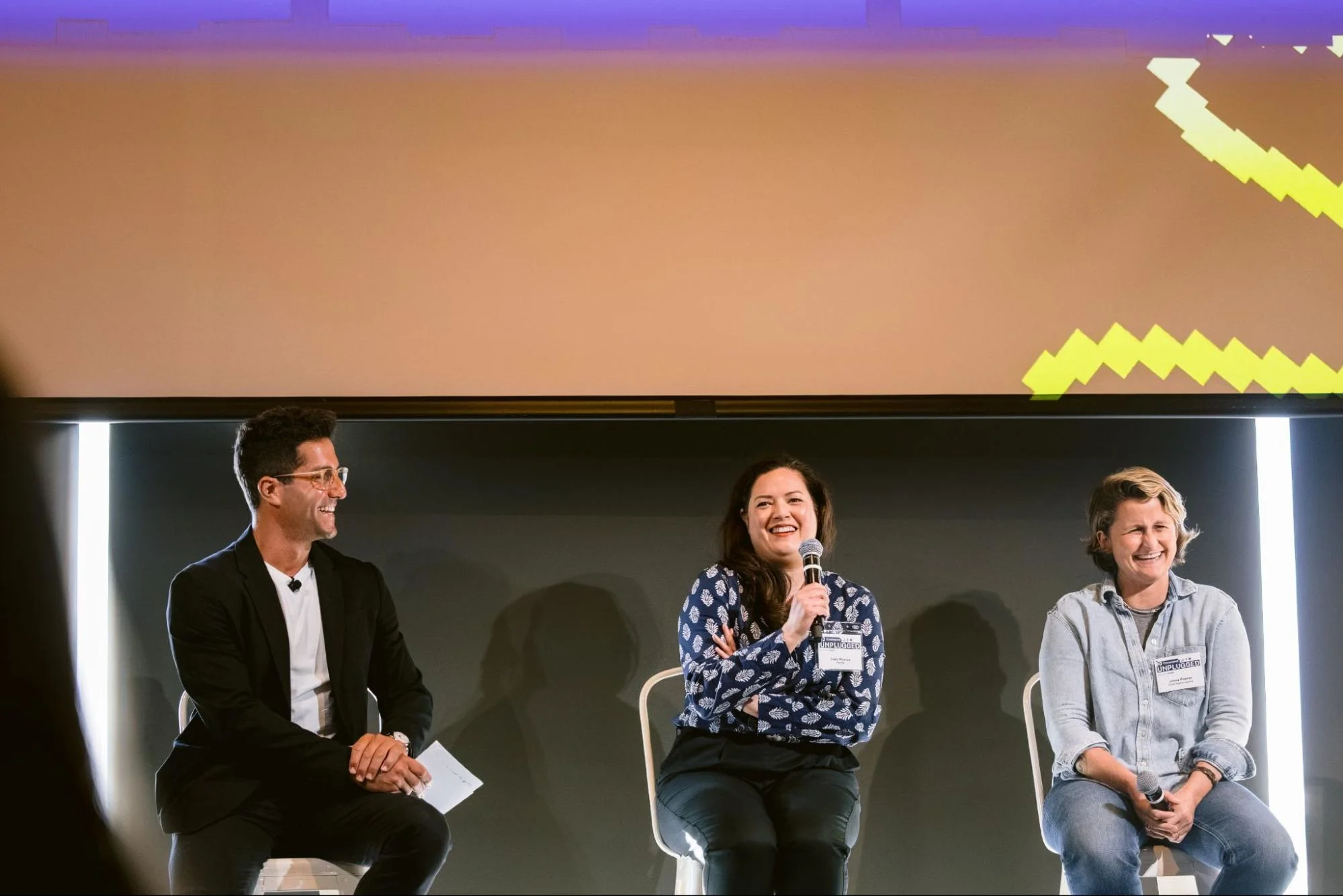 Nathan Ezekiel, Director, Agentic Partnerships, Commerce, Jenna Posner, CEO, Chief Digital Agency, Judy Reeves, Lead Product Manager, Agentic Commerce, PayPal, during the Commerce Unplugged Behind the Hype panel.