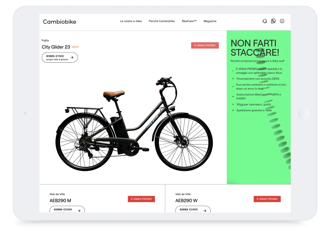 Fallstudie Gerät Tablet Cambiobike