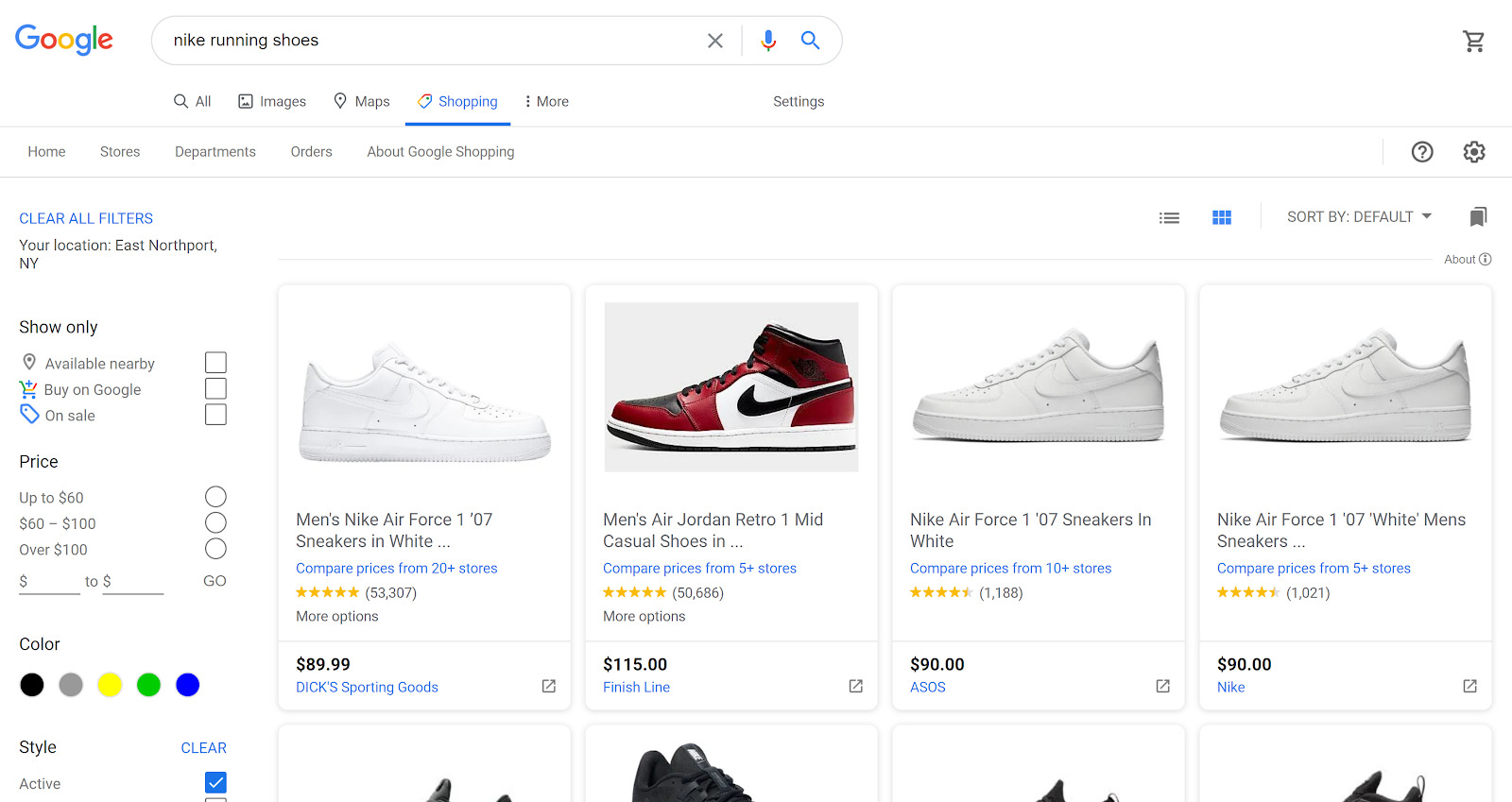Google Shopping Adds  Prime & Nike Membership Promotion