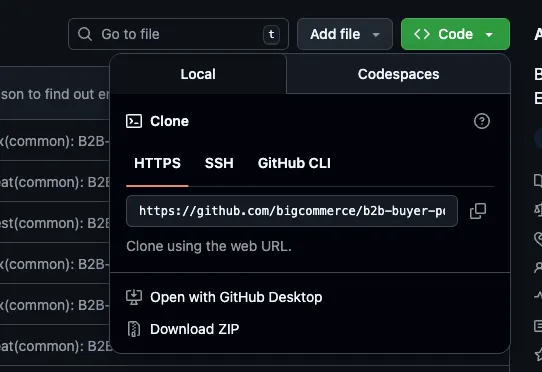 Clone the Buyer Portal
