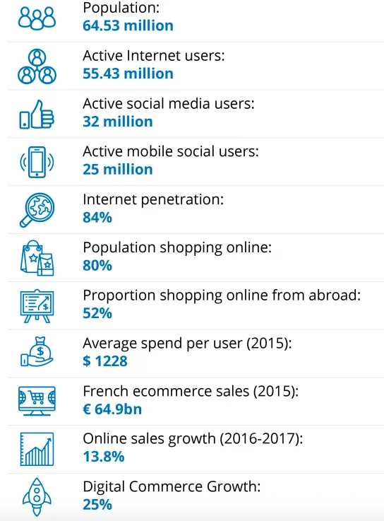 What are the most popular item French consumers shop for online?