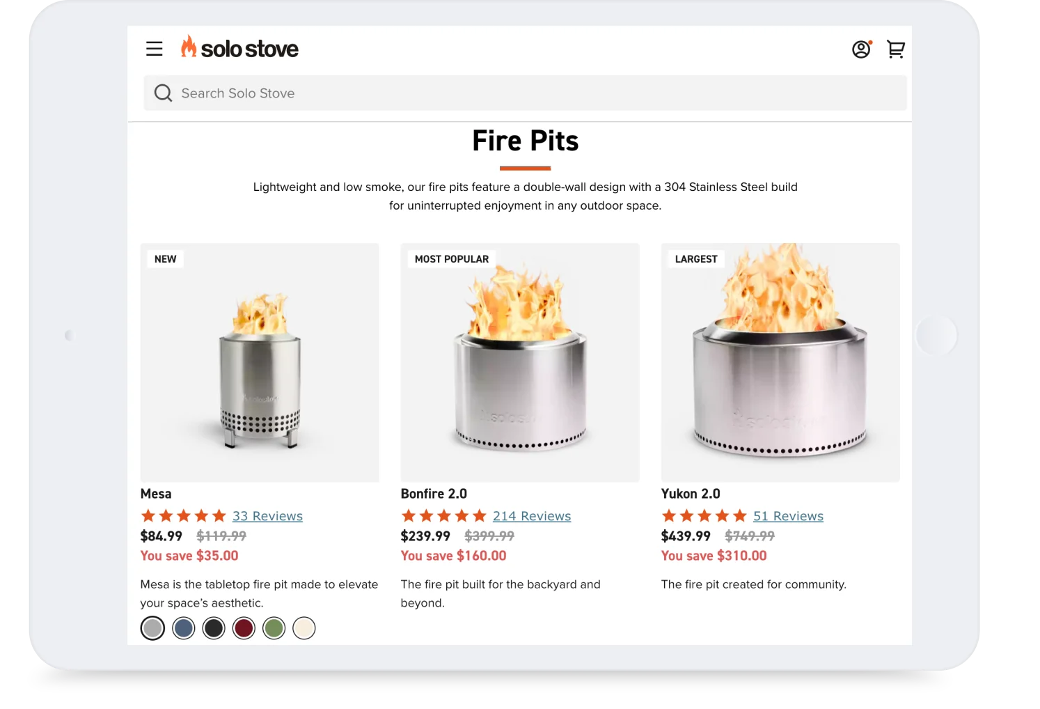 Case study device tablet solo stove