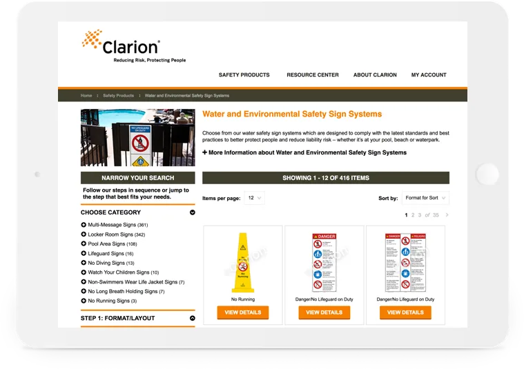 Clarion safety quote device tablet