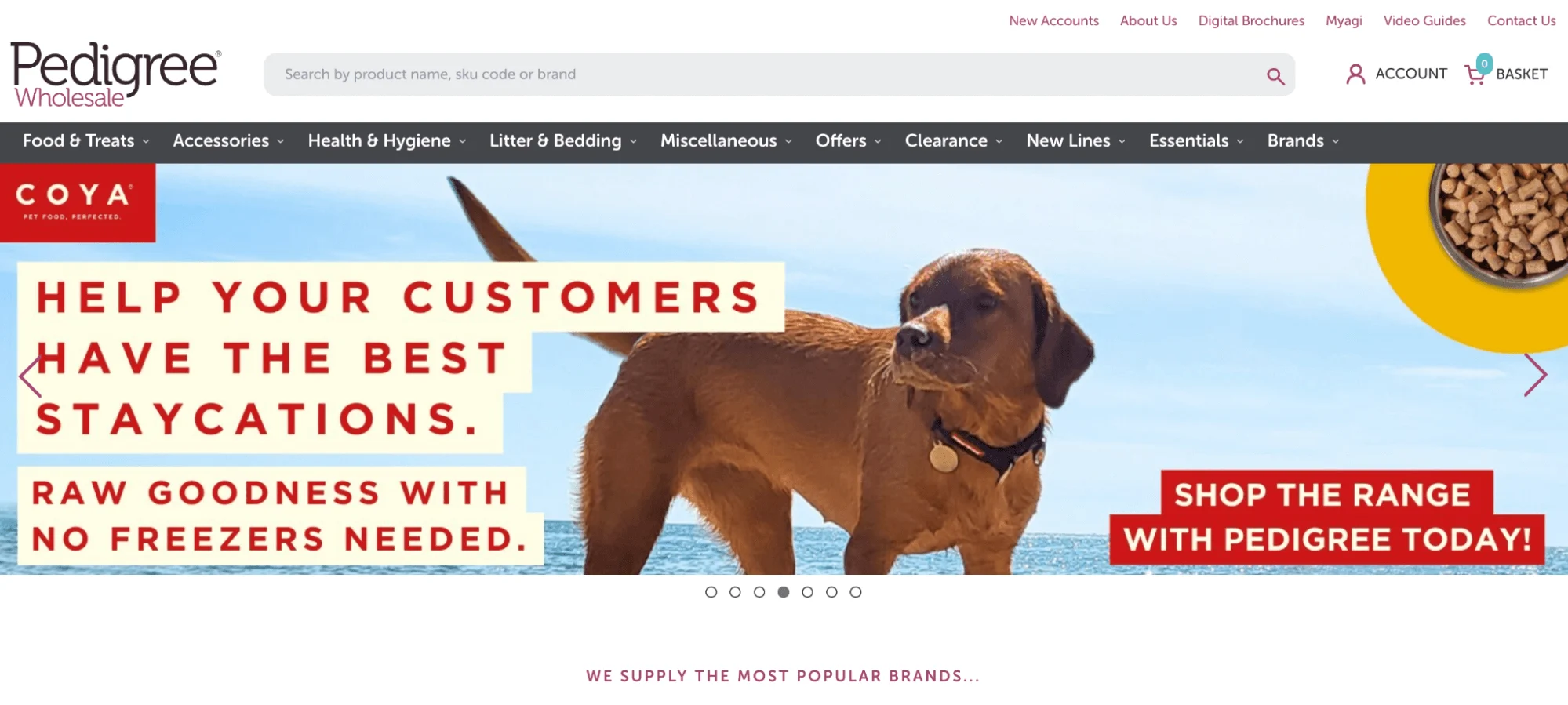 Pedigree Wholesale Online Experience - Red Dog on Hero with COYA Pet Food