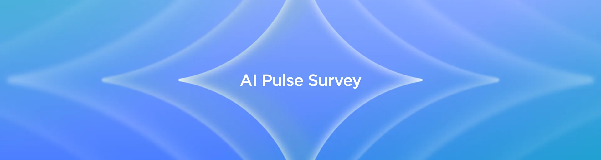 March 2026 AI Pulse Survey header graphic with modern blue abstract geometric light ripples.