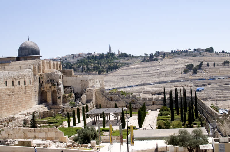 Overlooking the City of David in Jerusalem, Israel