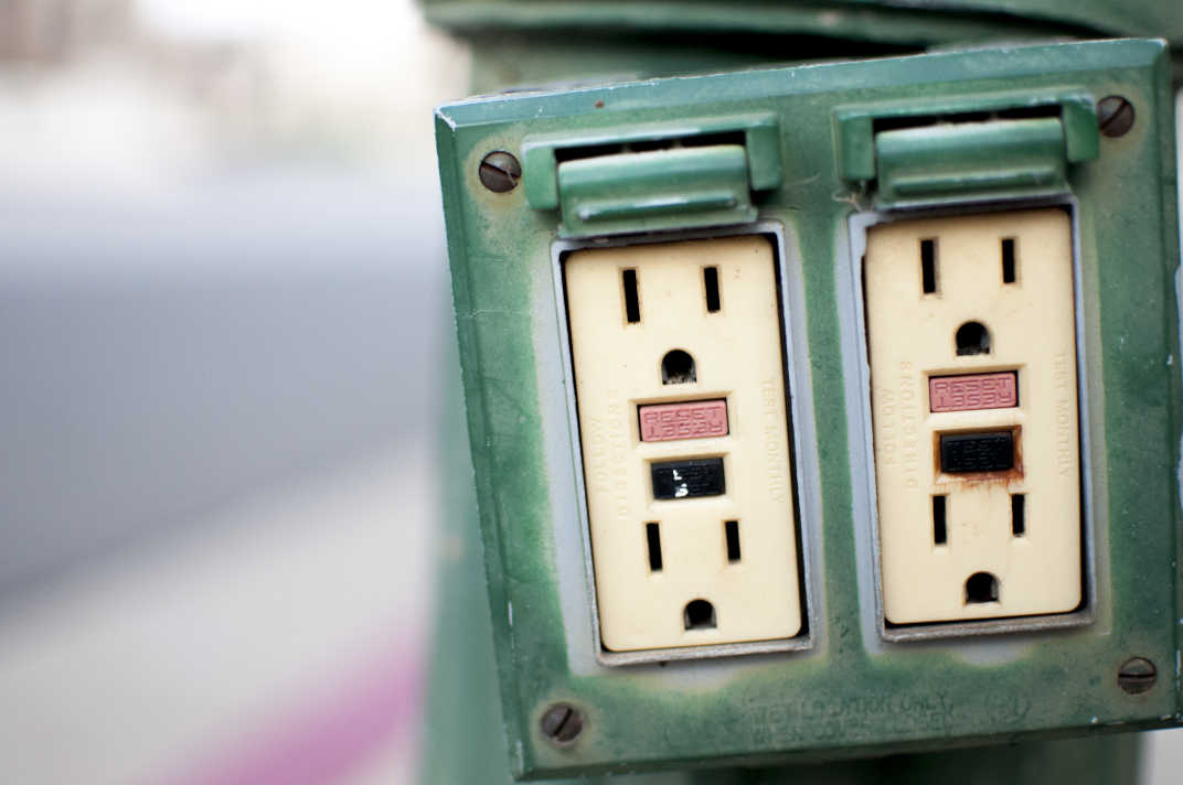 Power outlets in Banning, California.