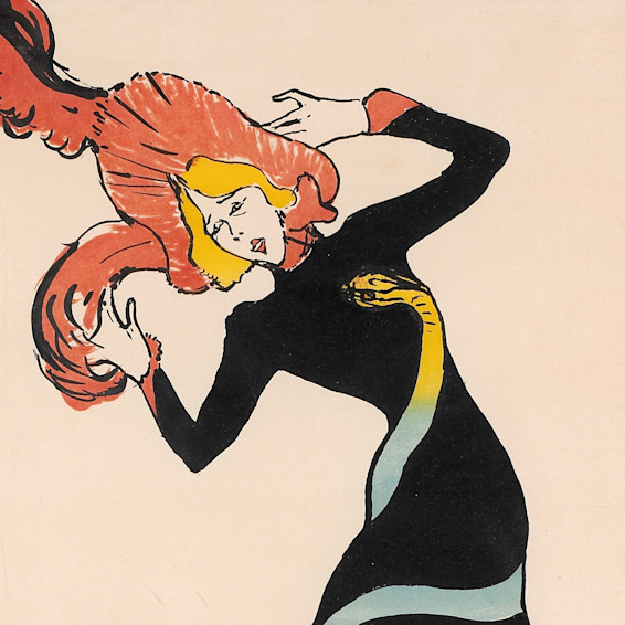 (detail) Henri de Toulouse-Lautrec, Jane Avril, 1899. Photo © Musée d’Ixelles-Bruxelles Courtesy of Institut für Kulturaustausch, Tübingen