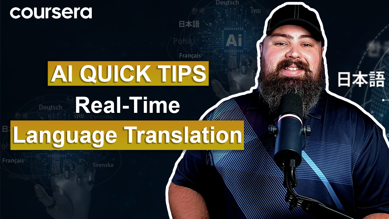 [Video thumbnail]  AI Quick Tips Real-Time Language Translation