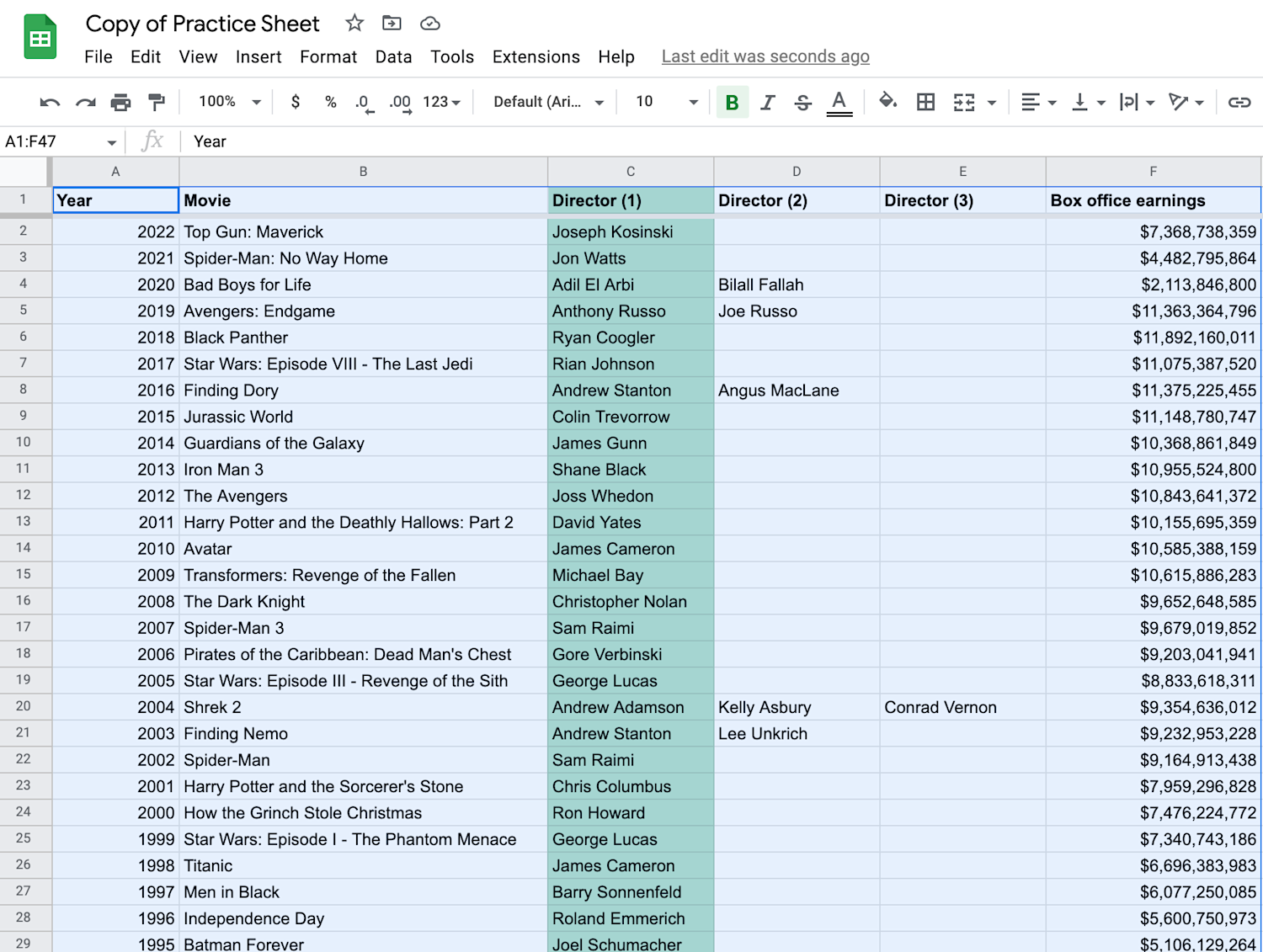 How to alphabetize rows in Google Sheets